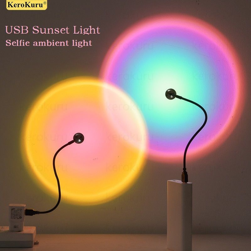 Lámpara de luz de puesta de sol USB