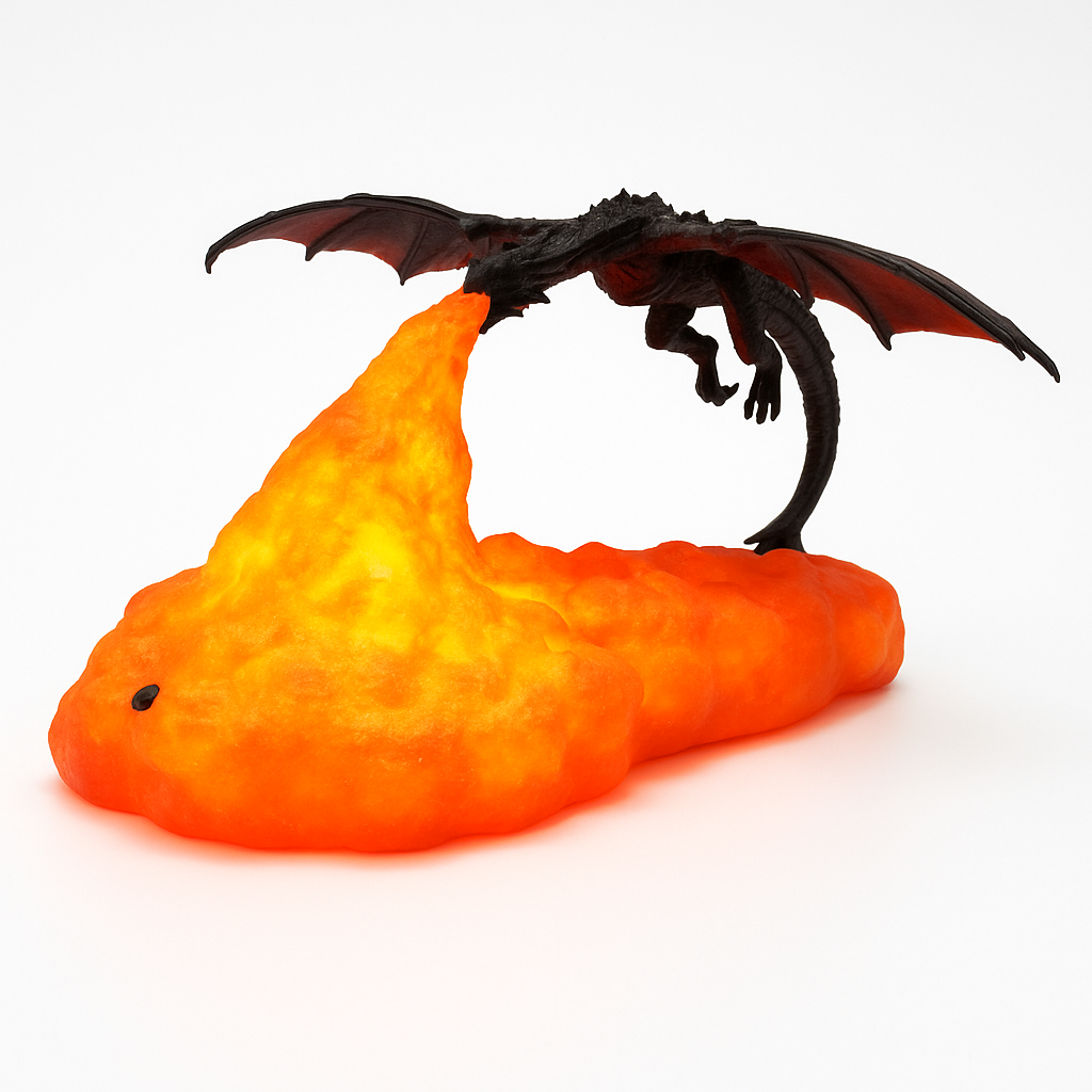 Lampara de Led de Dragon de fuego