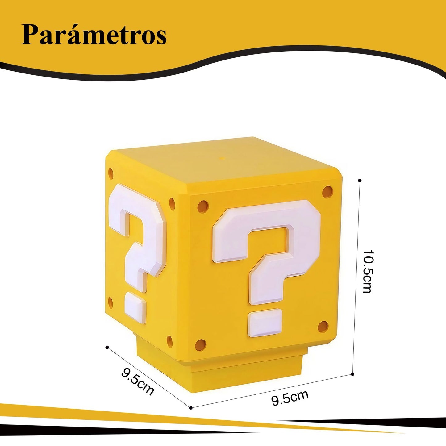 Bloque de interrogación de Mario Bros-Luz LED