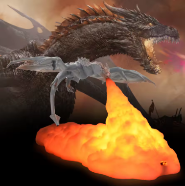 Lampara de Led de Dragon de fuego