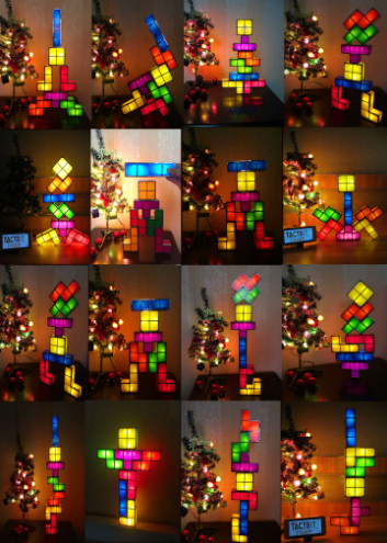 Piezas led de Tetris