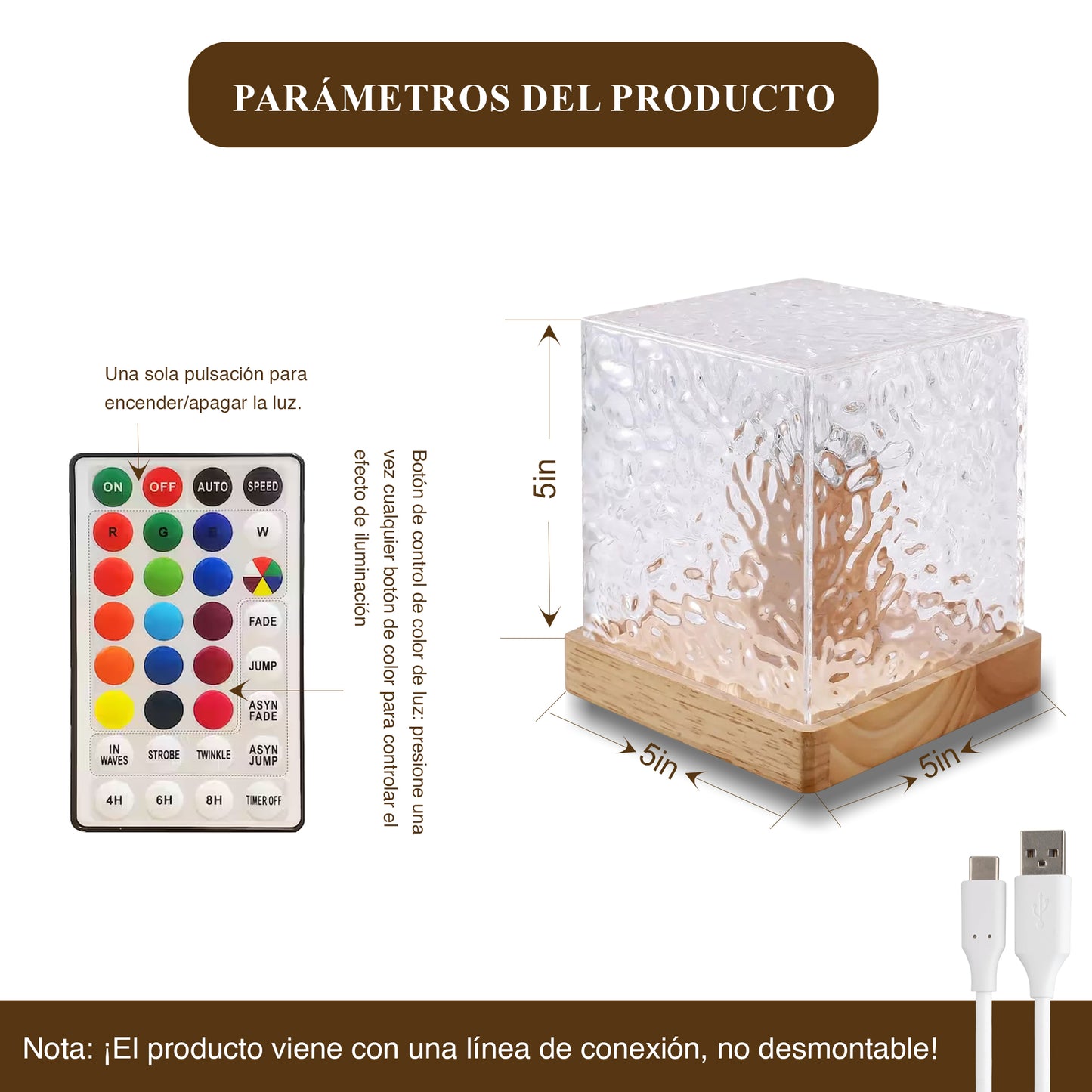 Proyector de luz Aurora de ola de mar