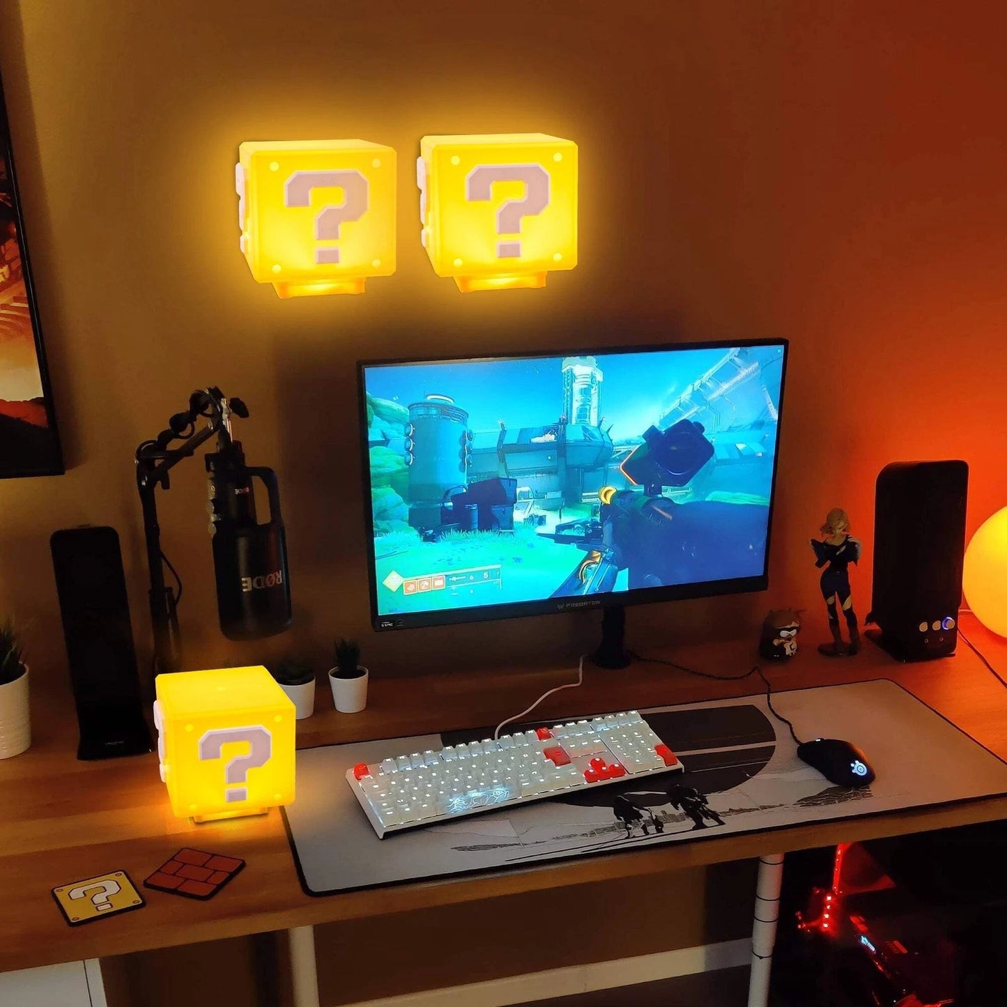 Bloque de interrogación de Mario Bros-Luz LED