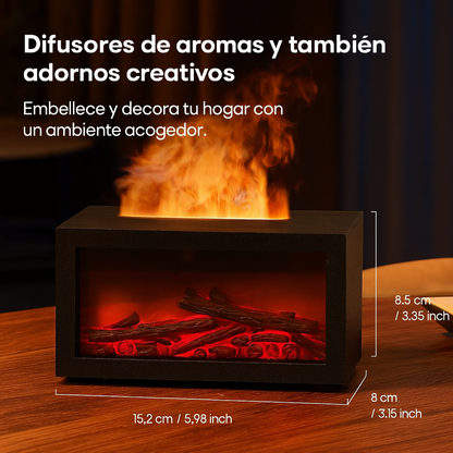 Difusor de Aroma Mini Flame 140ml con Luces Coloridas