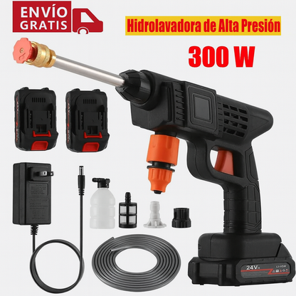 Lavadora de Autos de Alta Presión – Pistola de Agua Inalámbrica 300W 30Bar